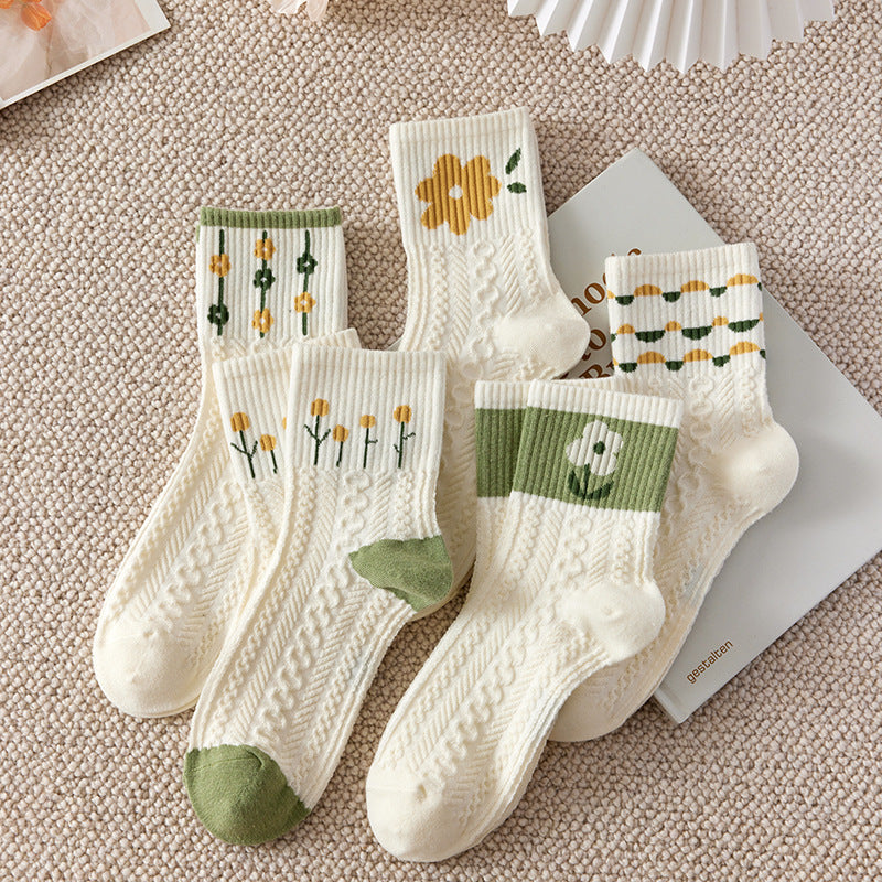Polyester Cotton Versatile Men's And Women's Socks