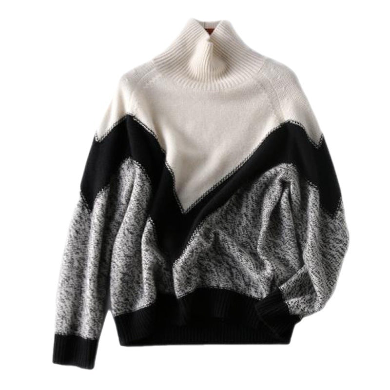 Women's Turtleneck Color Matching Bottoming Sweater