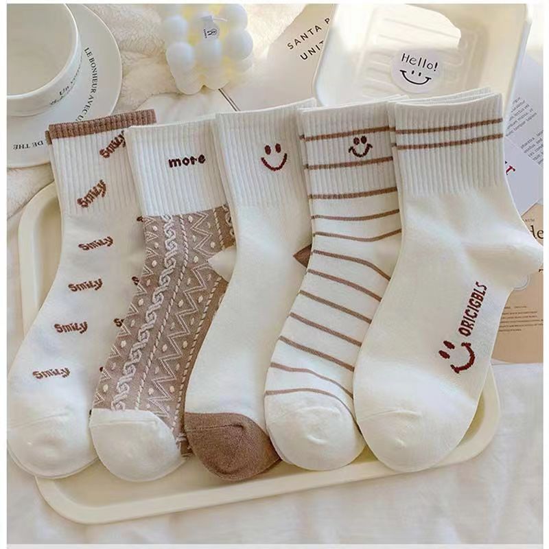 Polyester Cotton Versatile Men's And Women's Socks