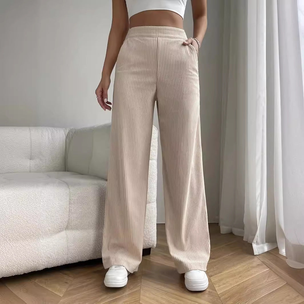 High Waist Loose Straight Wide Leg Pants