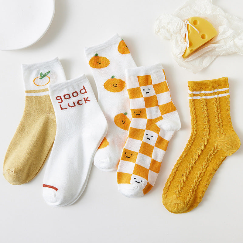 Polyester Cotton Versatile Men's And Women's Socks